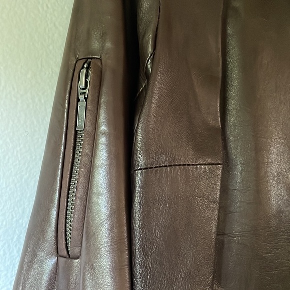 1020 BY NICOLE Leather Racer Moto Jacket Made in Los Angeles - Picture 8 of 10